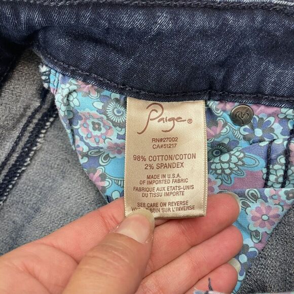 Paige Sz 24 Verdugo Jegging Skinny Jeans Stretch Medium/Dark Wash - Picture 6 of 9